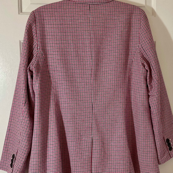 Talbots Pink, Black and Ivory Plaid Double Breasted Blazer - NWOT - Picture 11 of 15